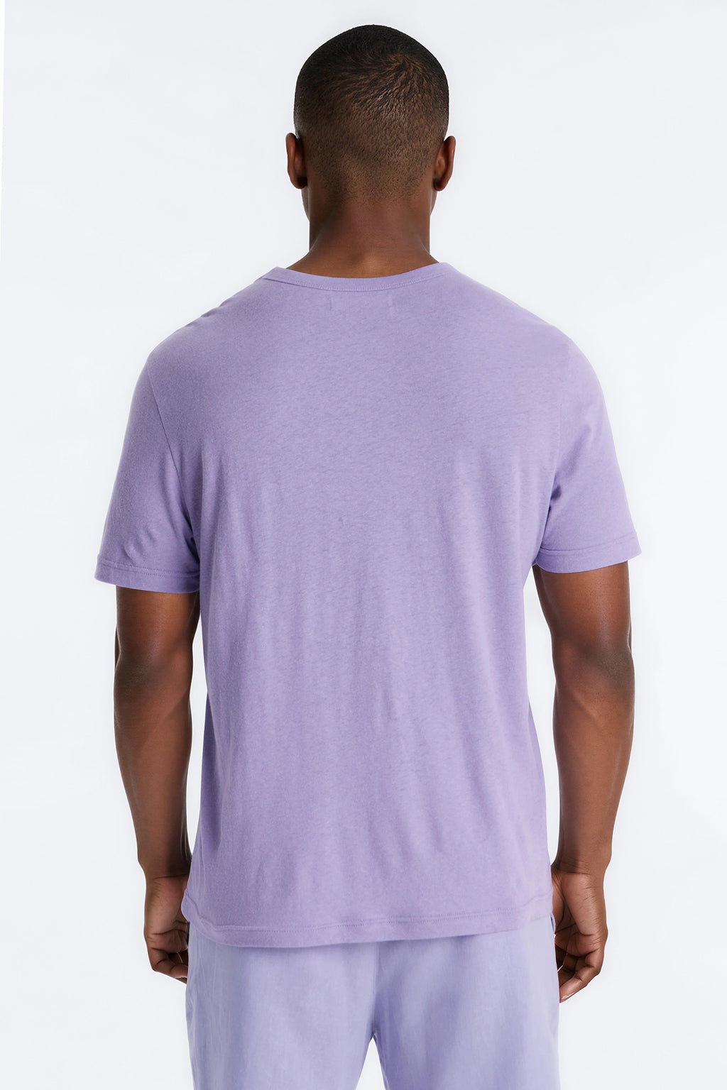 Bahamas Linen Crew Tee - Lavender