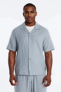 Bahamas Linen Shirt - Slate Blue