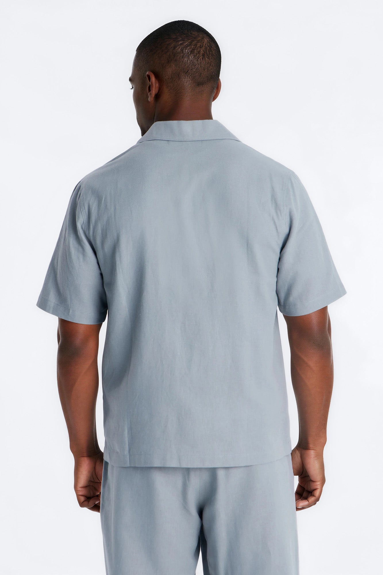 Bahamas Linen Shirt - Slate Blue