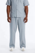 Bahamas Linen Baggy Pull On Pants - Slate Blue