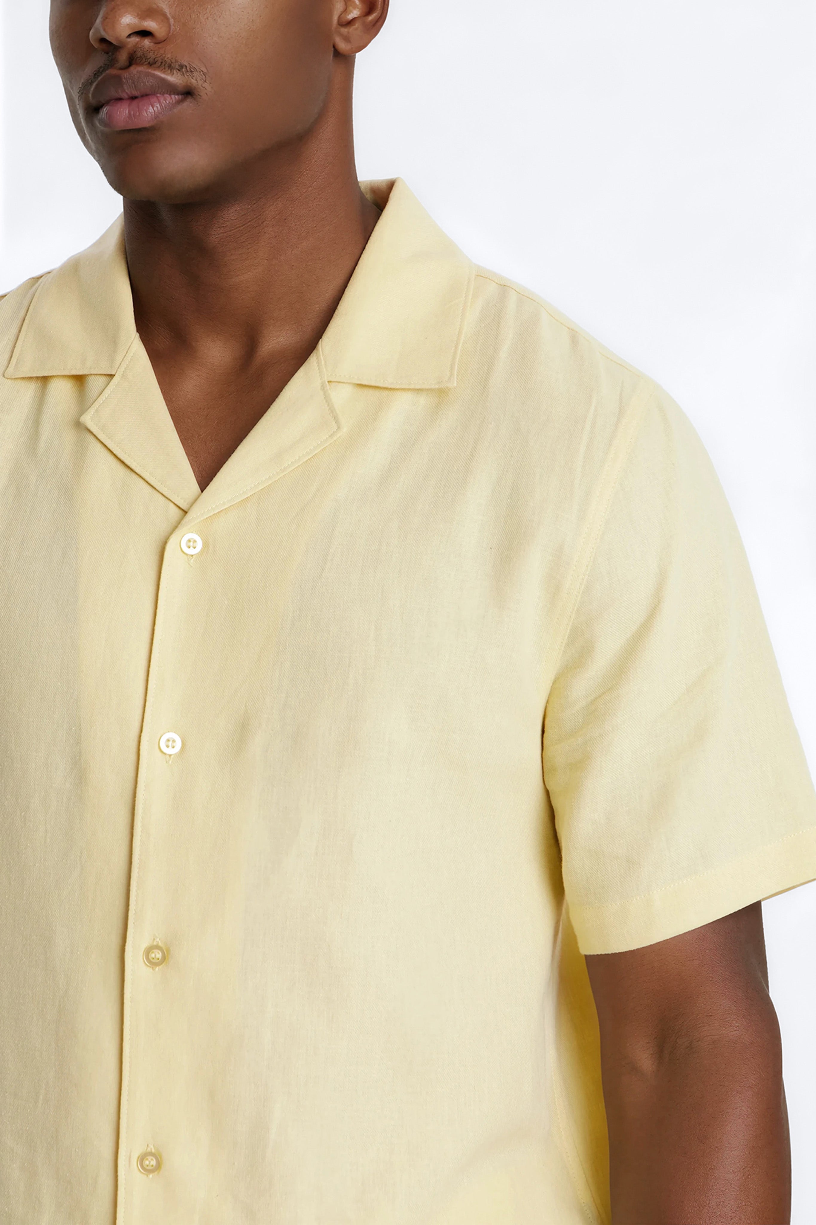 Bahamas Linen Shirt - Butter Yellow