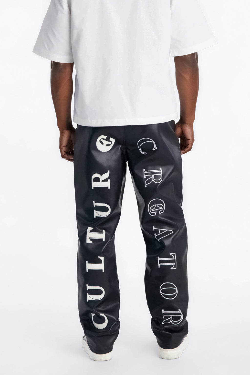 Straight Culture Creator Slit Faux Leather Pant - Black