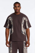 Camo Paneled Fleece Tee - Camouflage