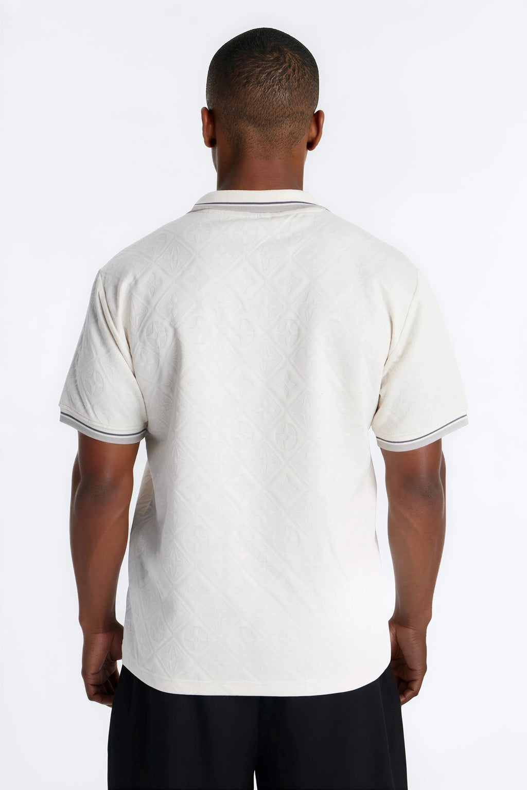 Saints Diamond Star Johnny Collar Polo - Oatmeal