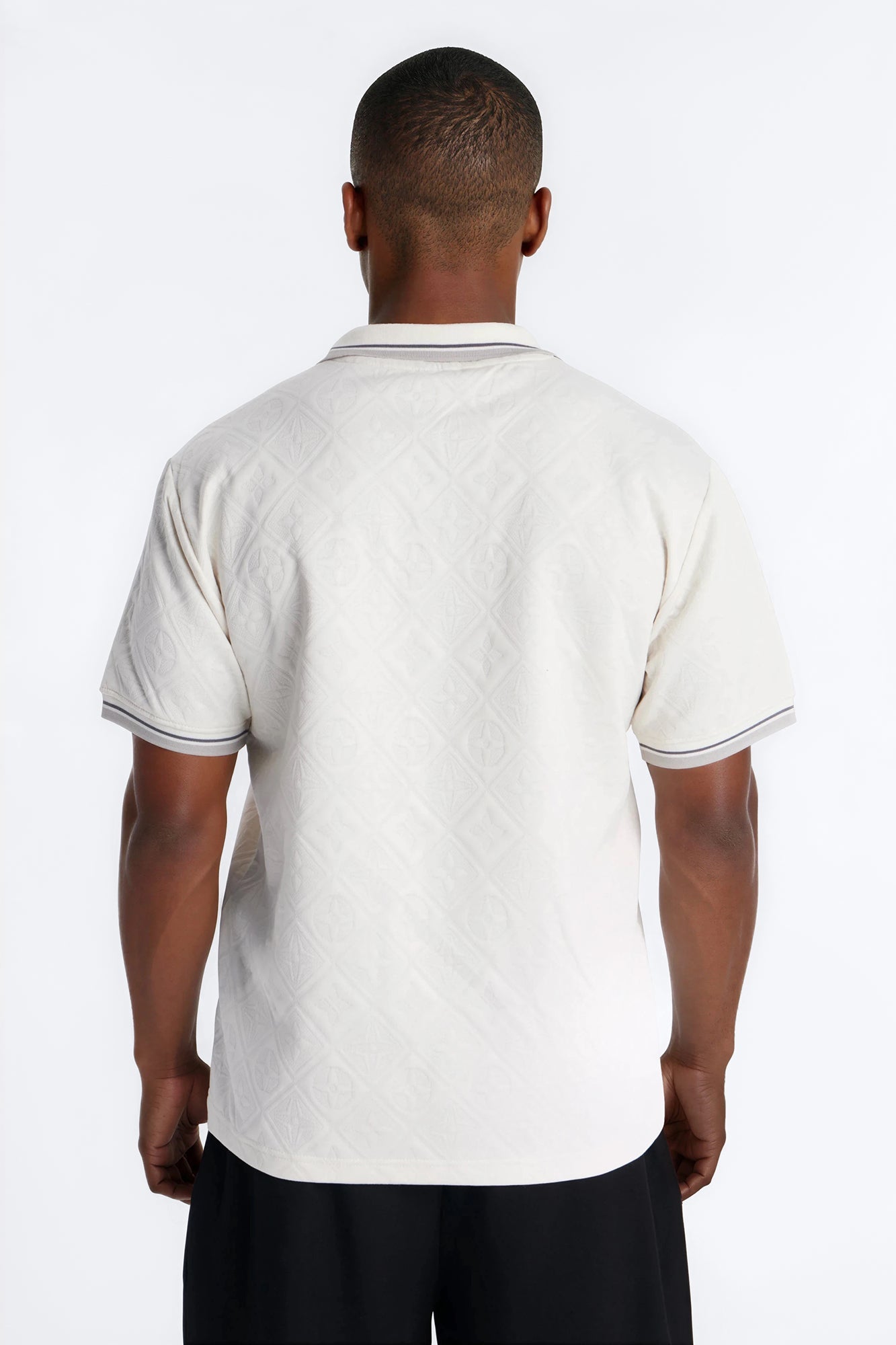 Saints Diamond Star Johnny Collar Polo - Oatmeal
