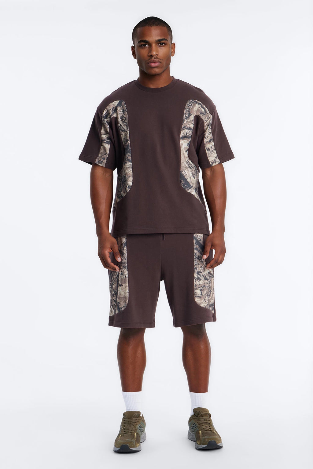 Camo Paneled Sweatshort - Camouflage