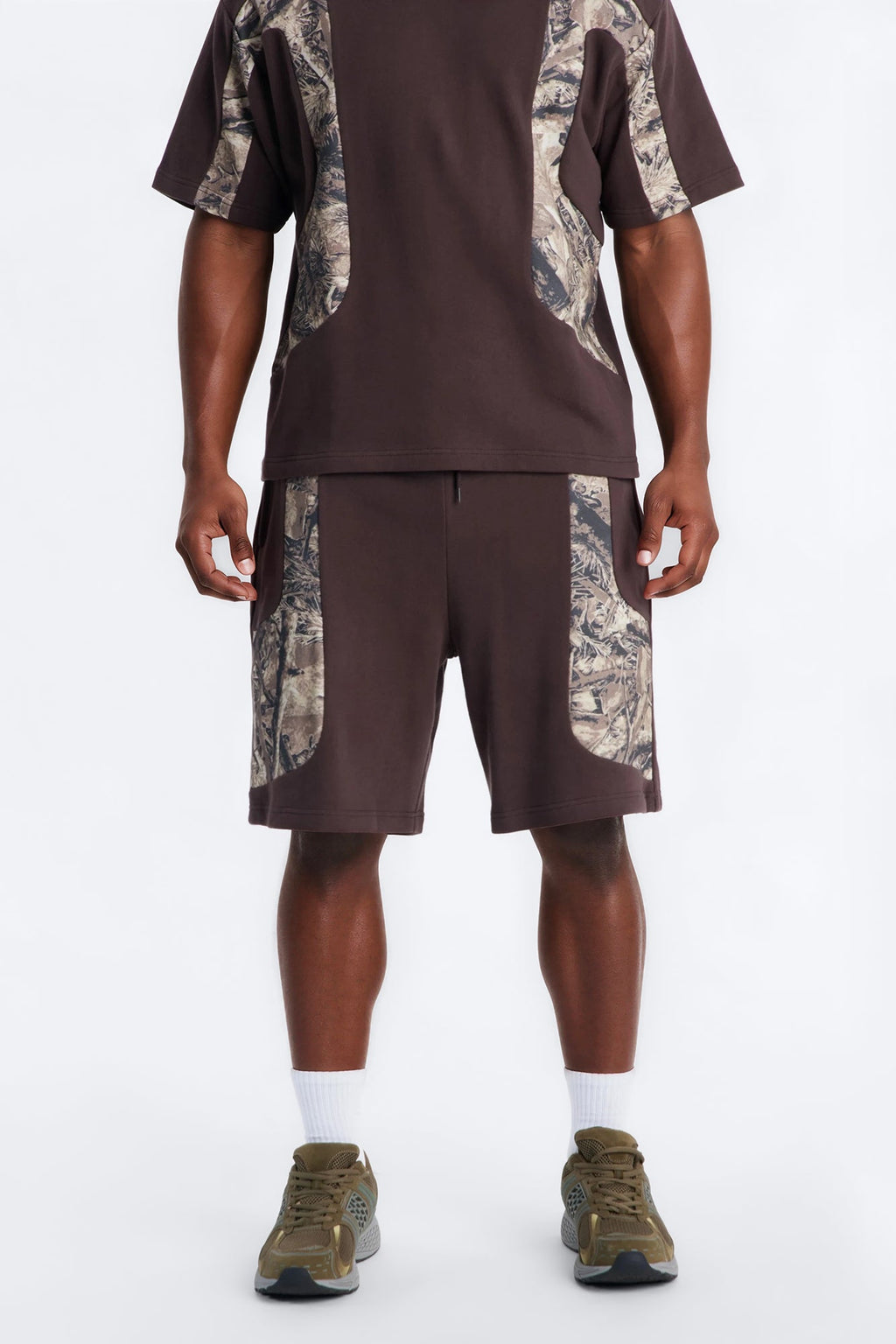 Camo Paneled Sweatshort - Camouflage