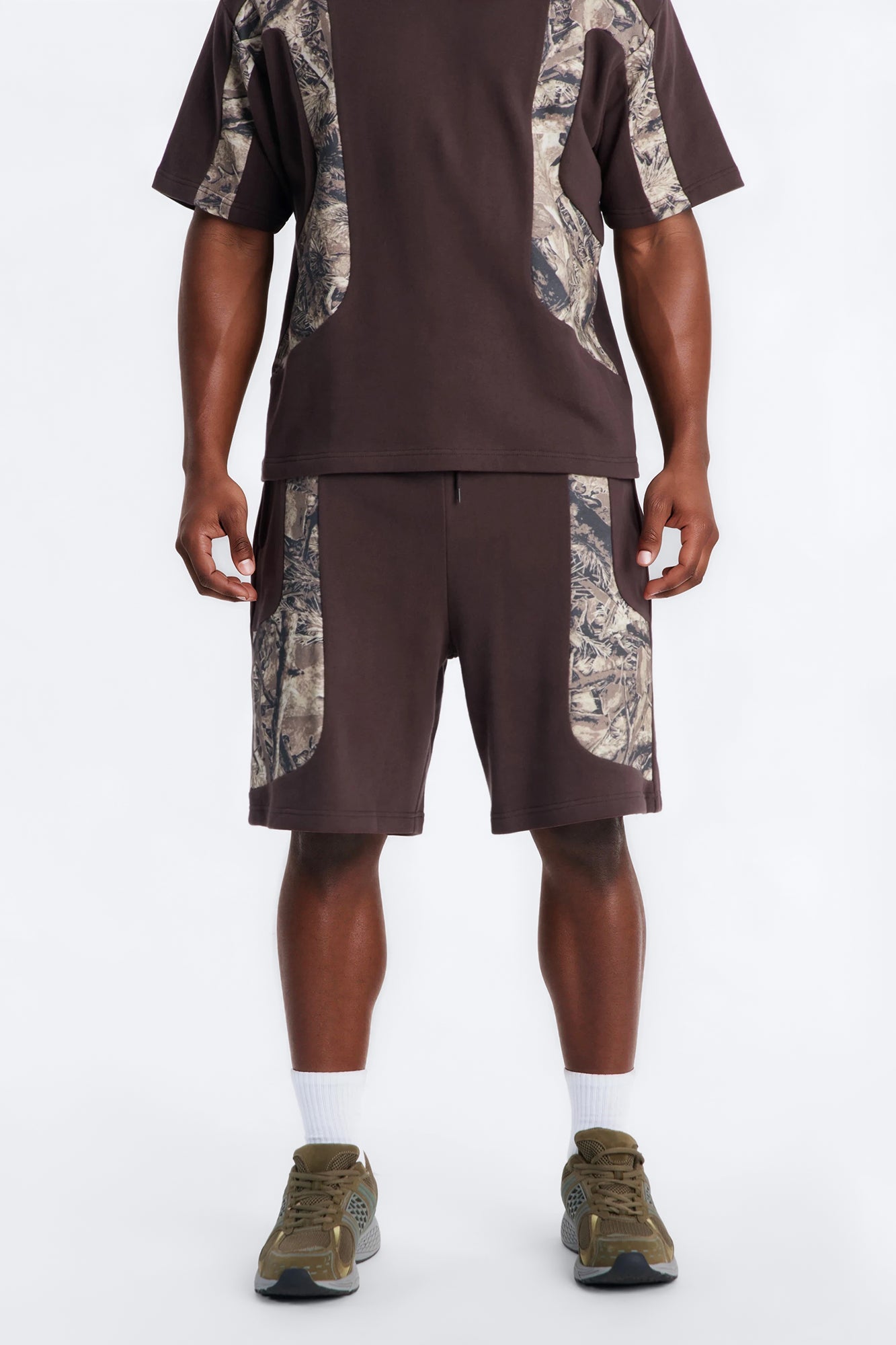 Camo Paneled Sweatshort - Camouflage