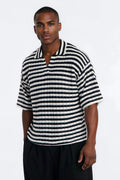 Relaxed Regatta Stripe Polo - Black