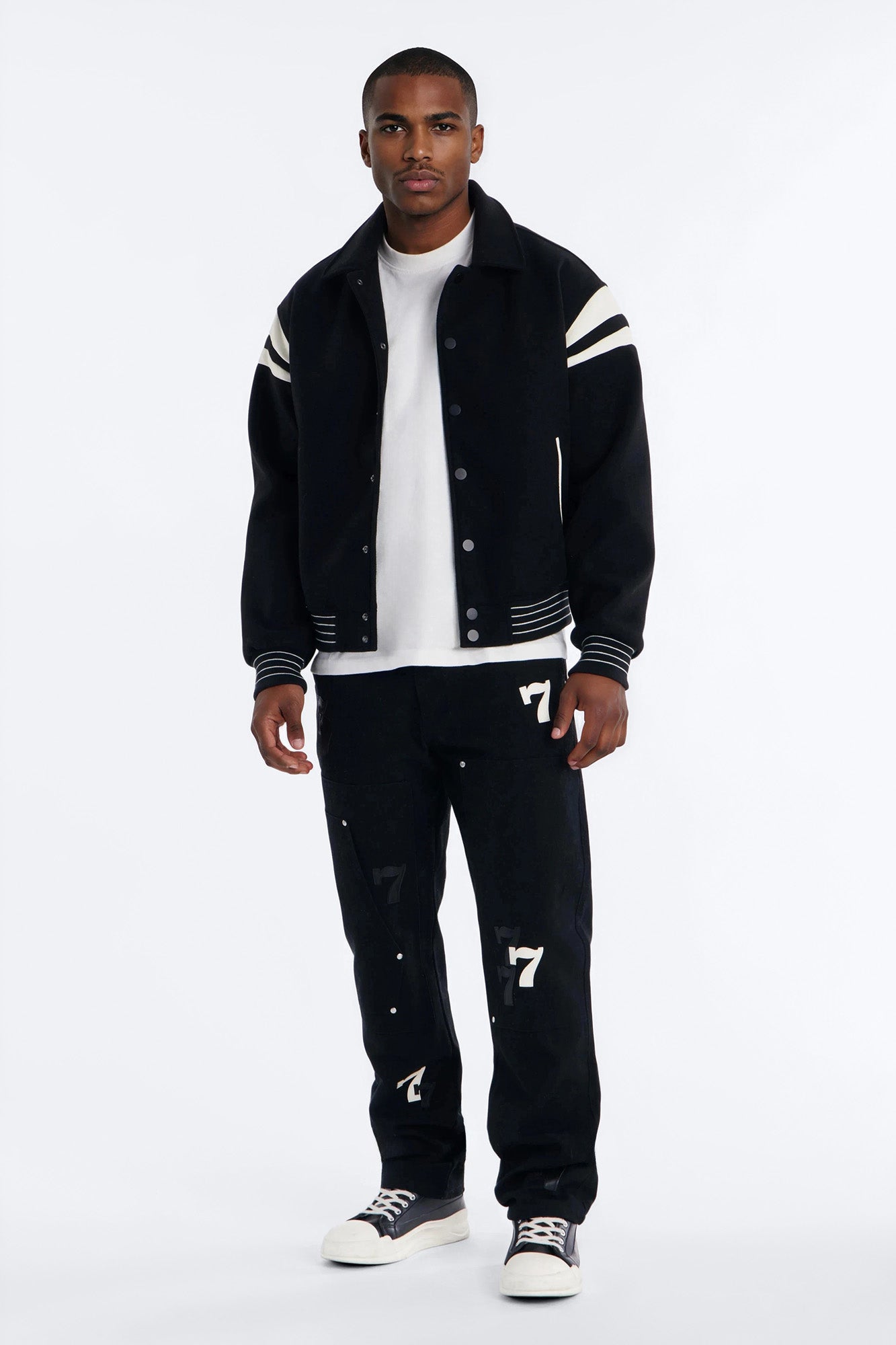 Straight Angel Numbers Pant - Black