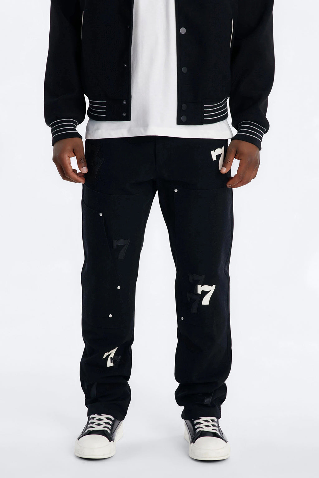 Straight Angel Numbers Pant - Black