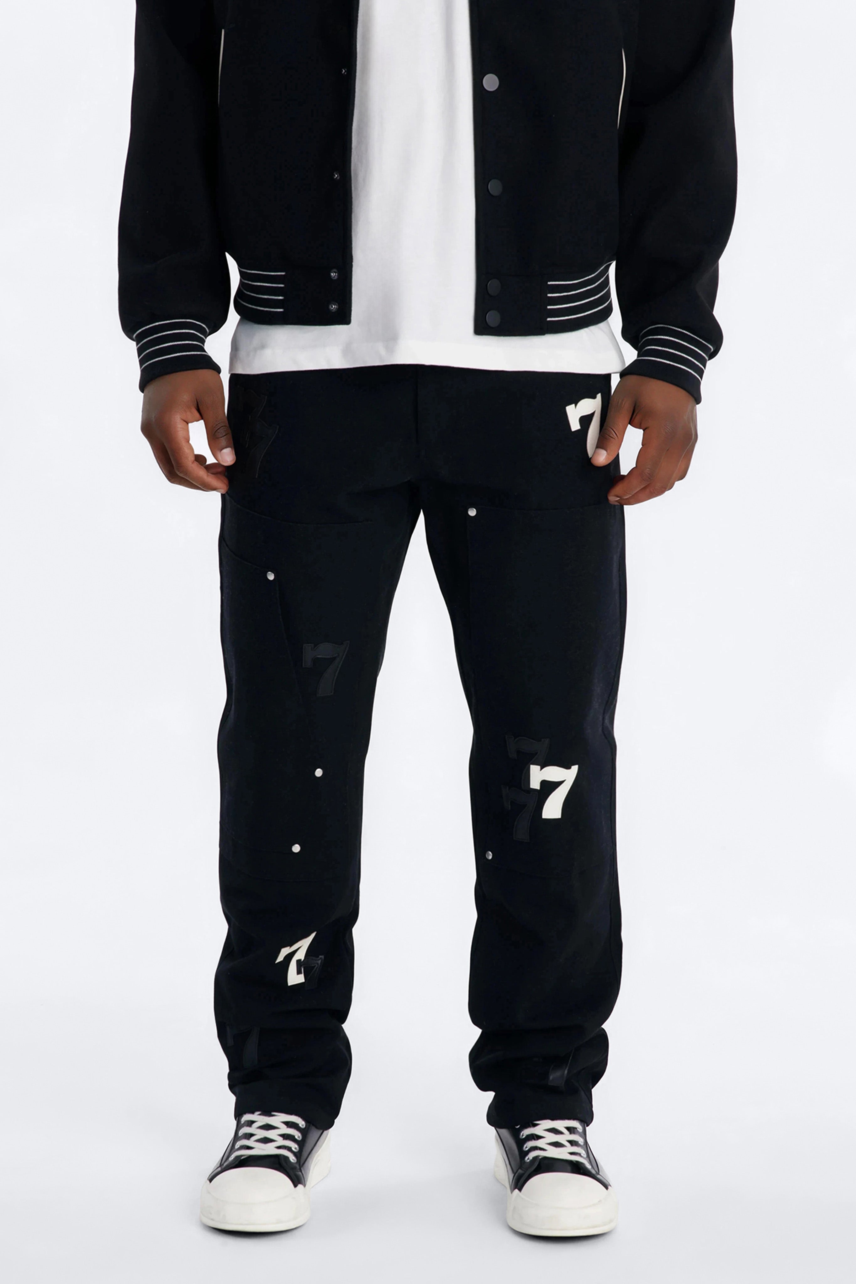 Straight Angel Numbers Pant - Black
