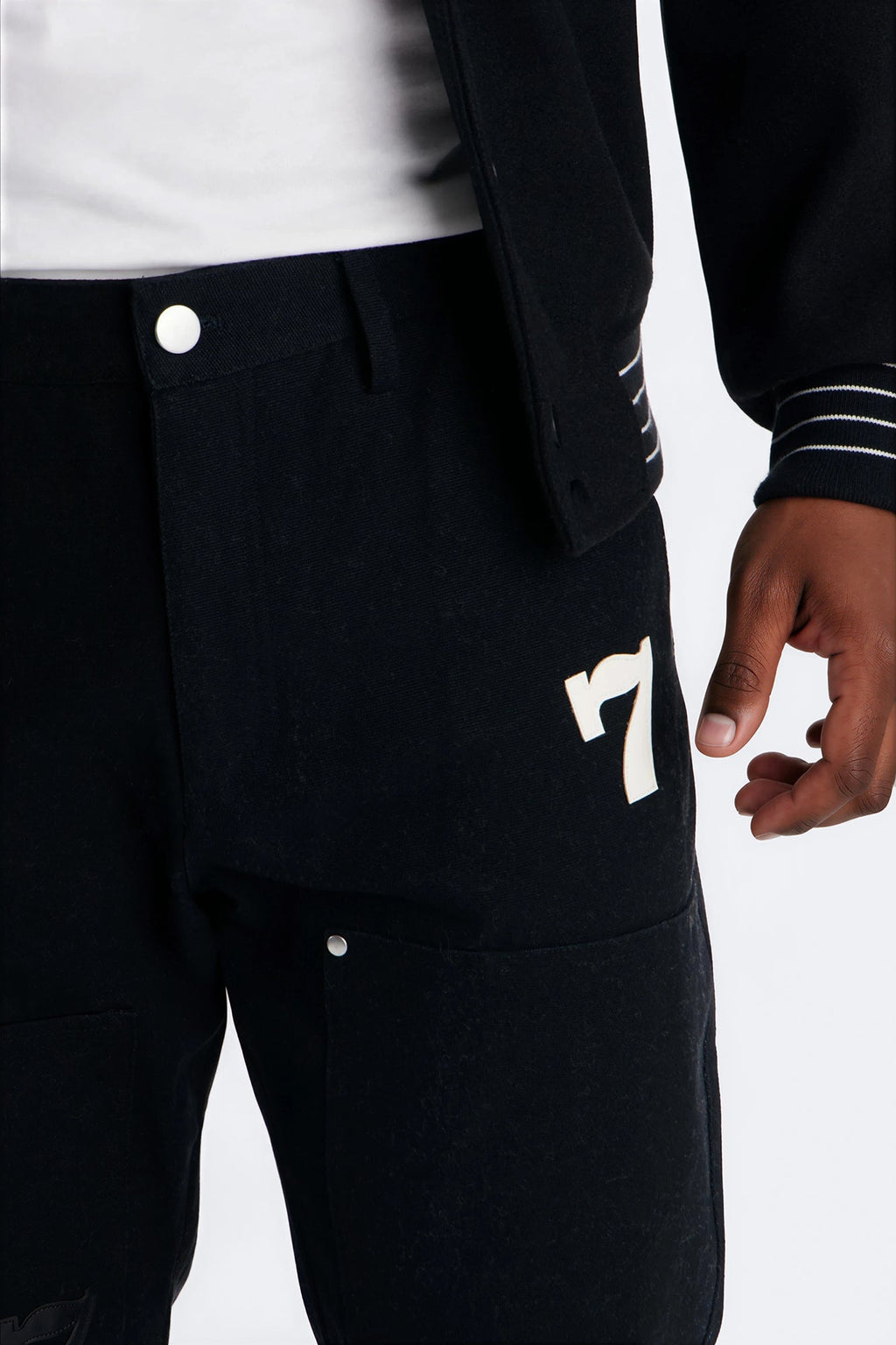 Straight Angel Numbers Pant - Black