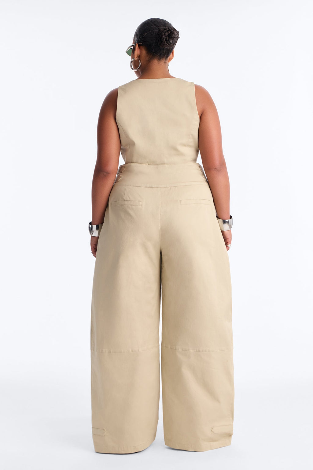 City Girl Twill Pant Set - Tan