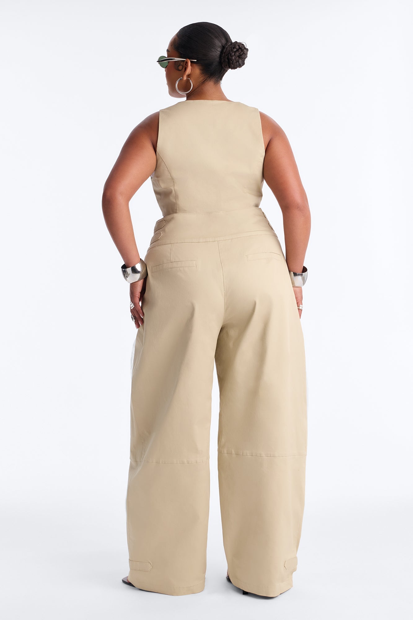 City Girl Twill Pant Set - Tan