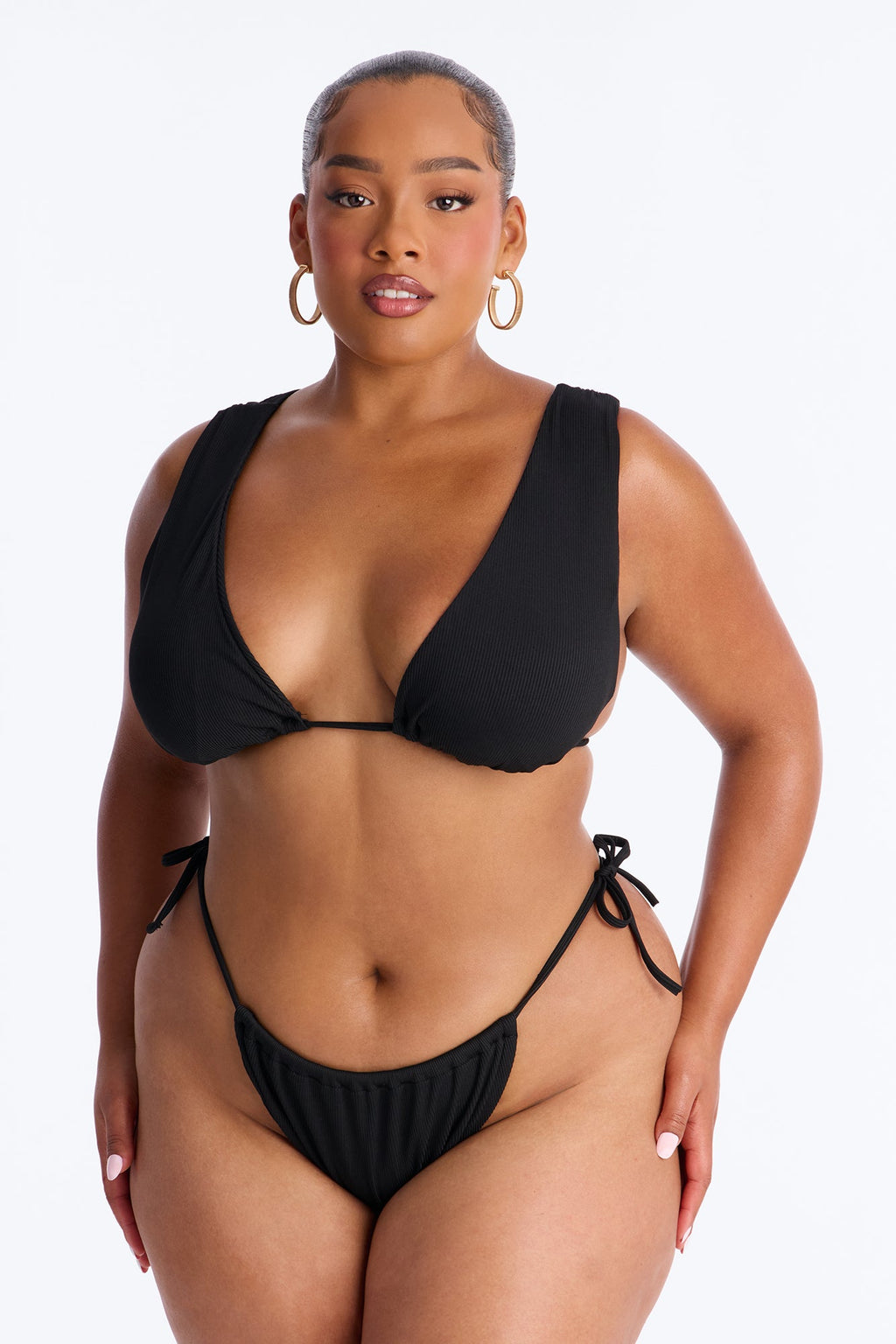 Caterina 2 Piece Halter Bikini Set - Black
