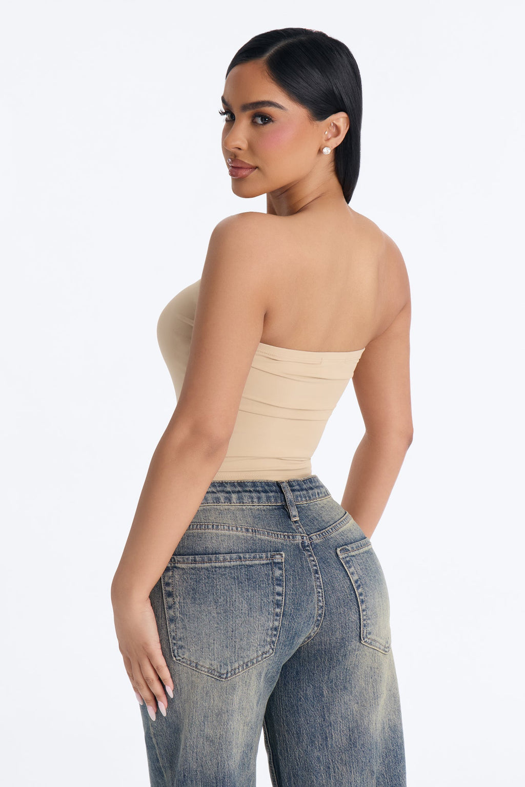 Veronica Double Lined Tube Top - Taupe