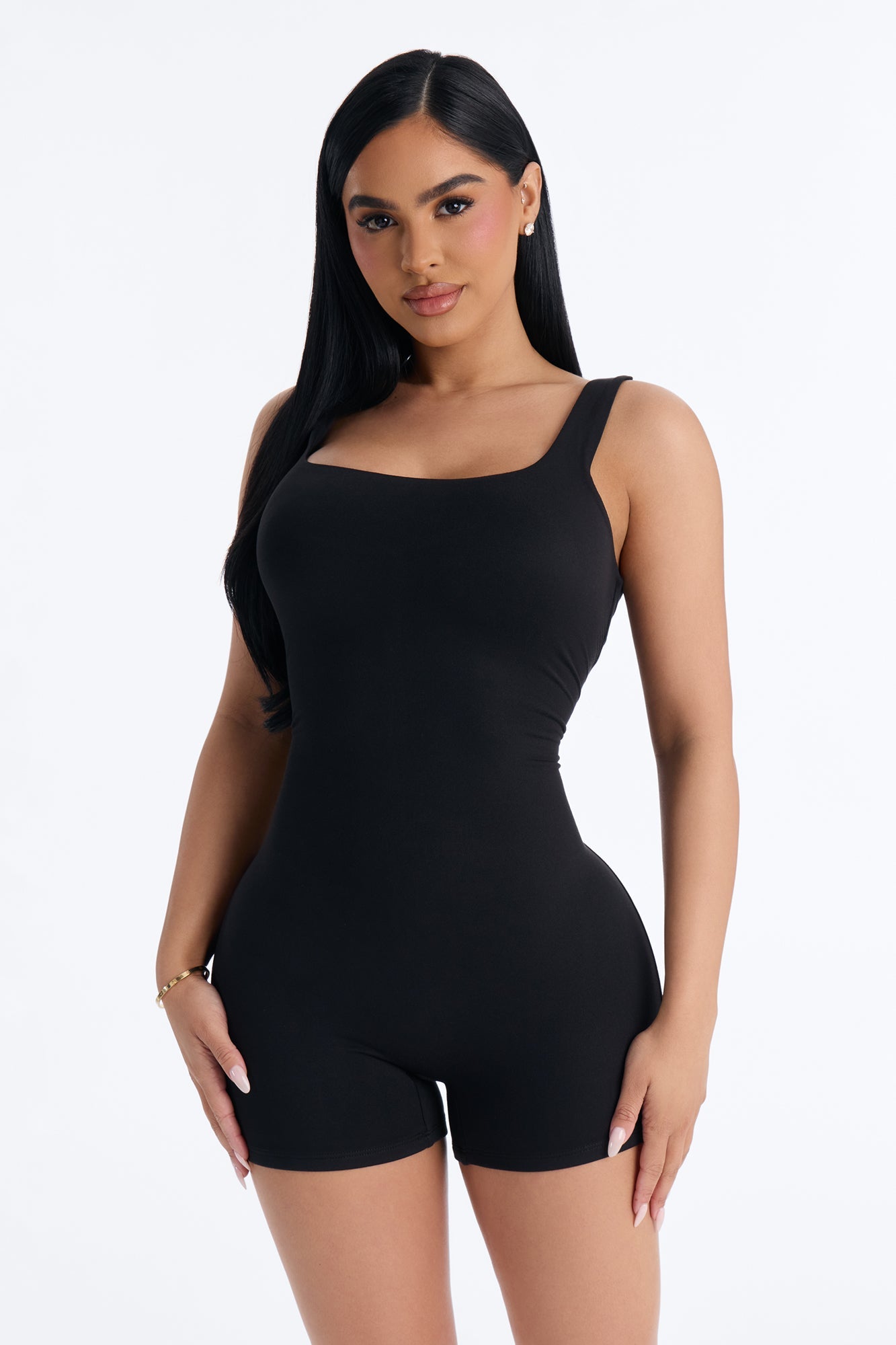 Full Form Double layer Romper - Black