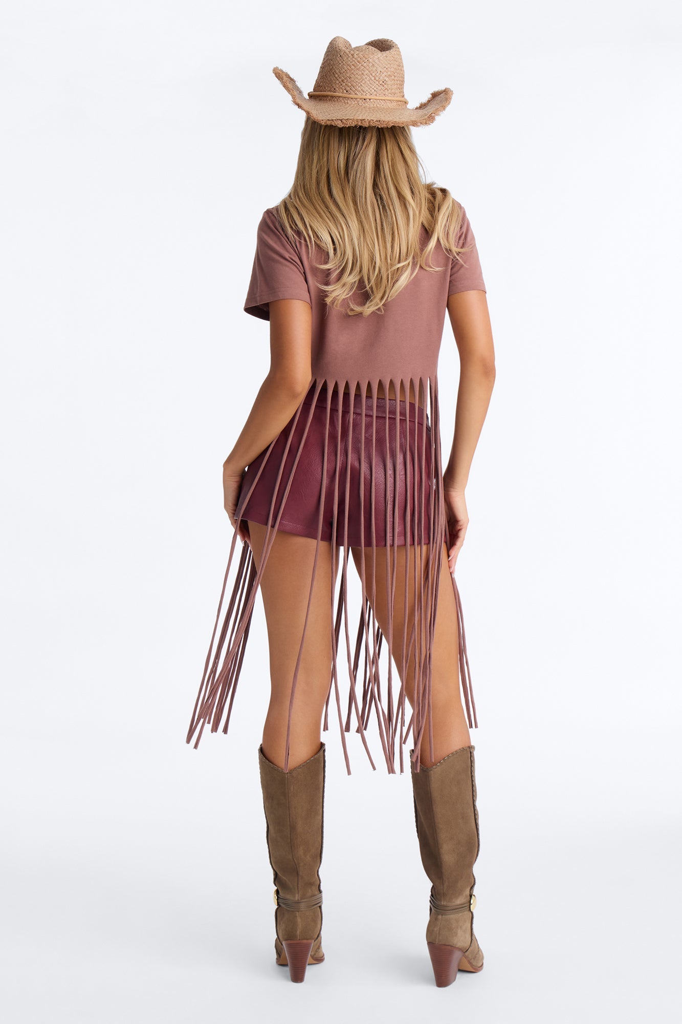 Def Leppard Fringe Tee - Brown