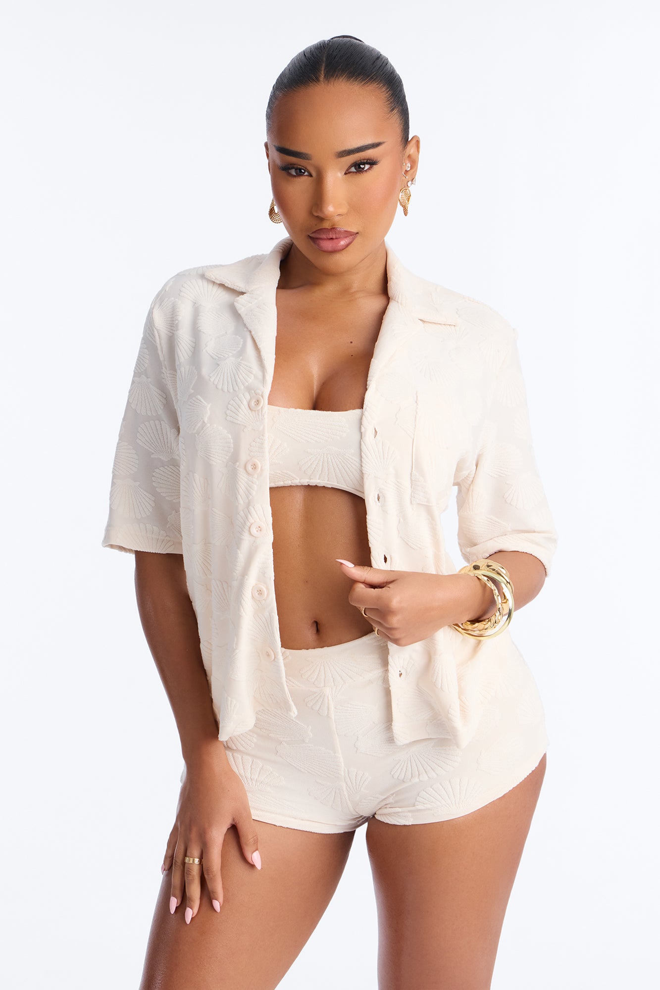 Coastline Clean 3 Piece Bikini Set - Tan