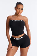 Let's Bach Squad PJ Strapless Top & Short Set - Black/White