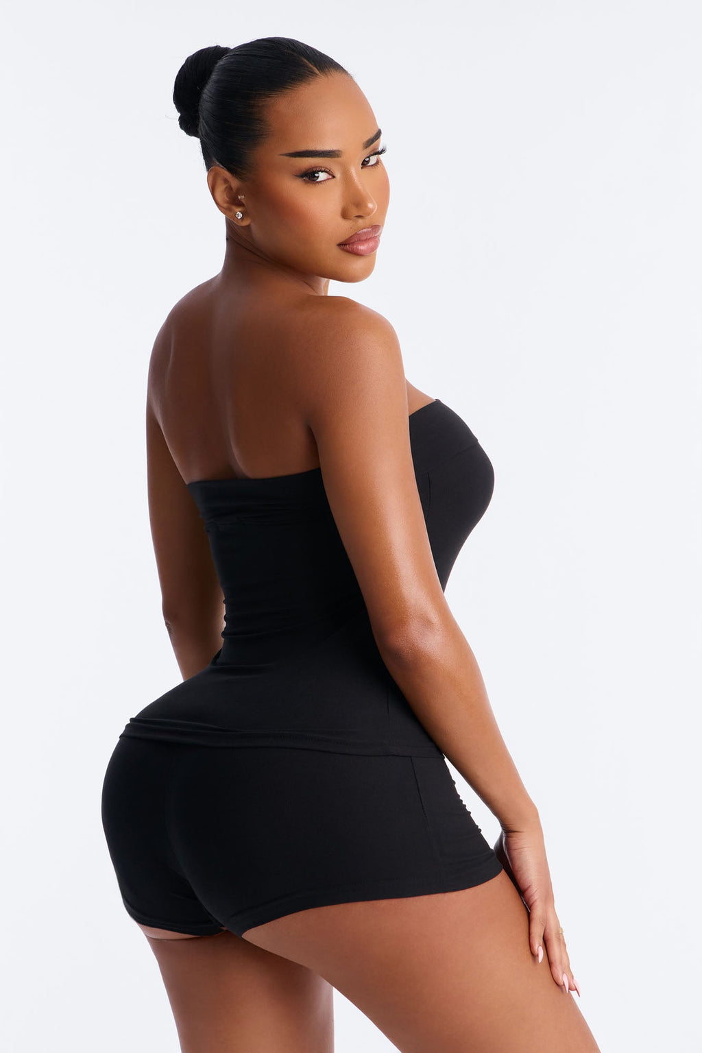 Let's Bach Squad PJ Strapless Top & Short Set - Black/White