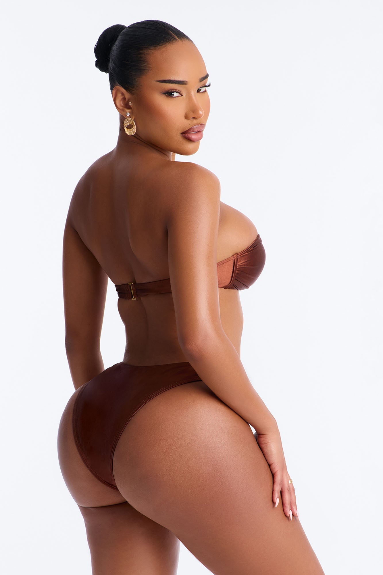 Beach Waves Ringing Swim Sunsuit - Bronze
