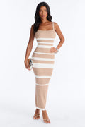 Cherry Pop Sweater Maxi Dress - Taupe