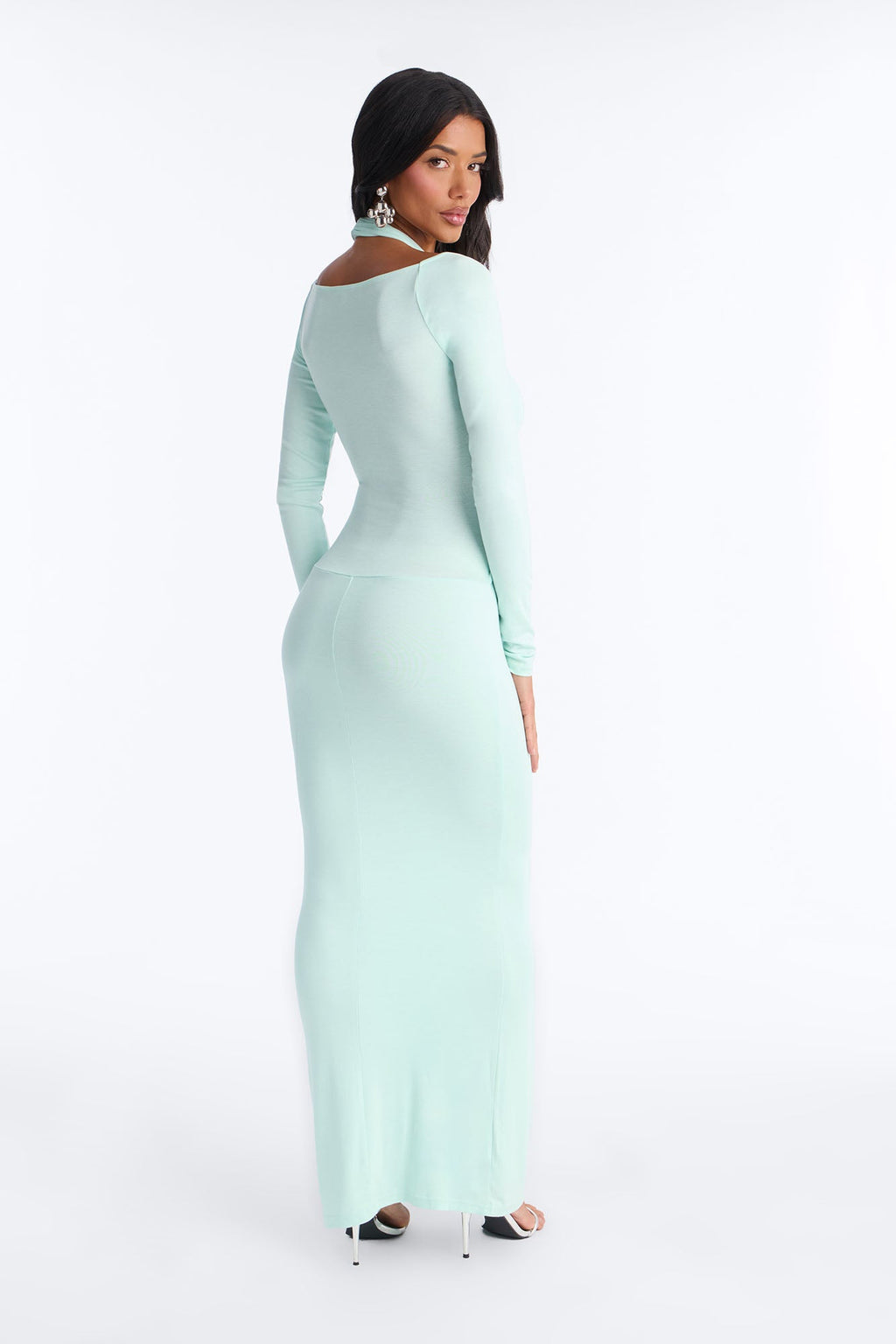 Casey Ruched Maxi Dress - Mint