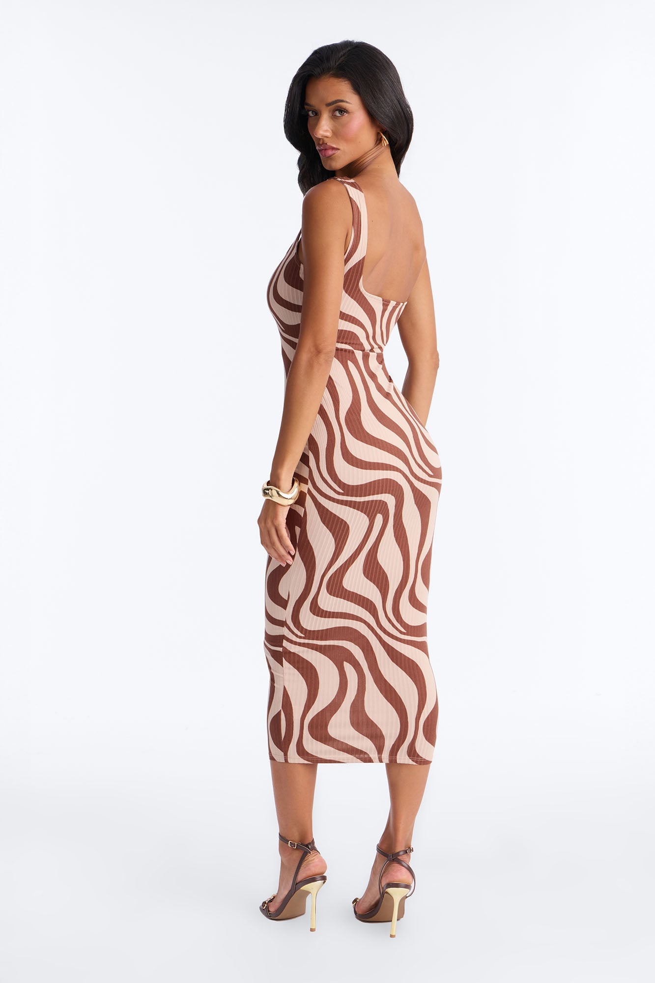 Maisie Maxi Dress - Brown/combo