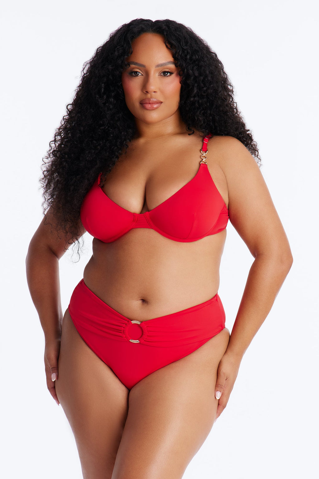 Meet Me By The Shore Underwire Hardware 2 Piece Bikini - Red