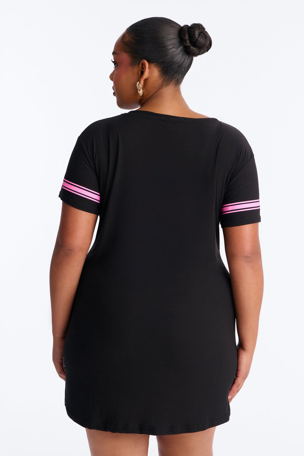 God Is Good Short Sleeve PJ Sleep Shirt - Black/Pink