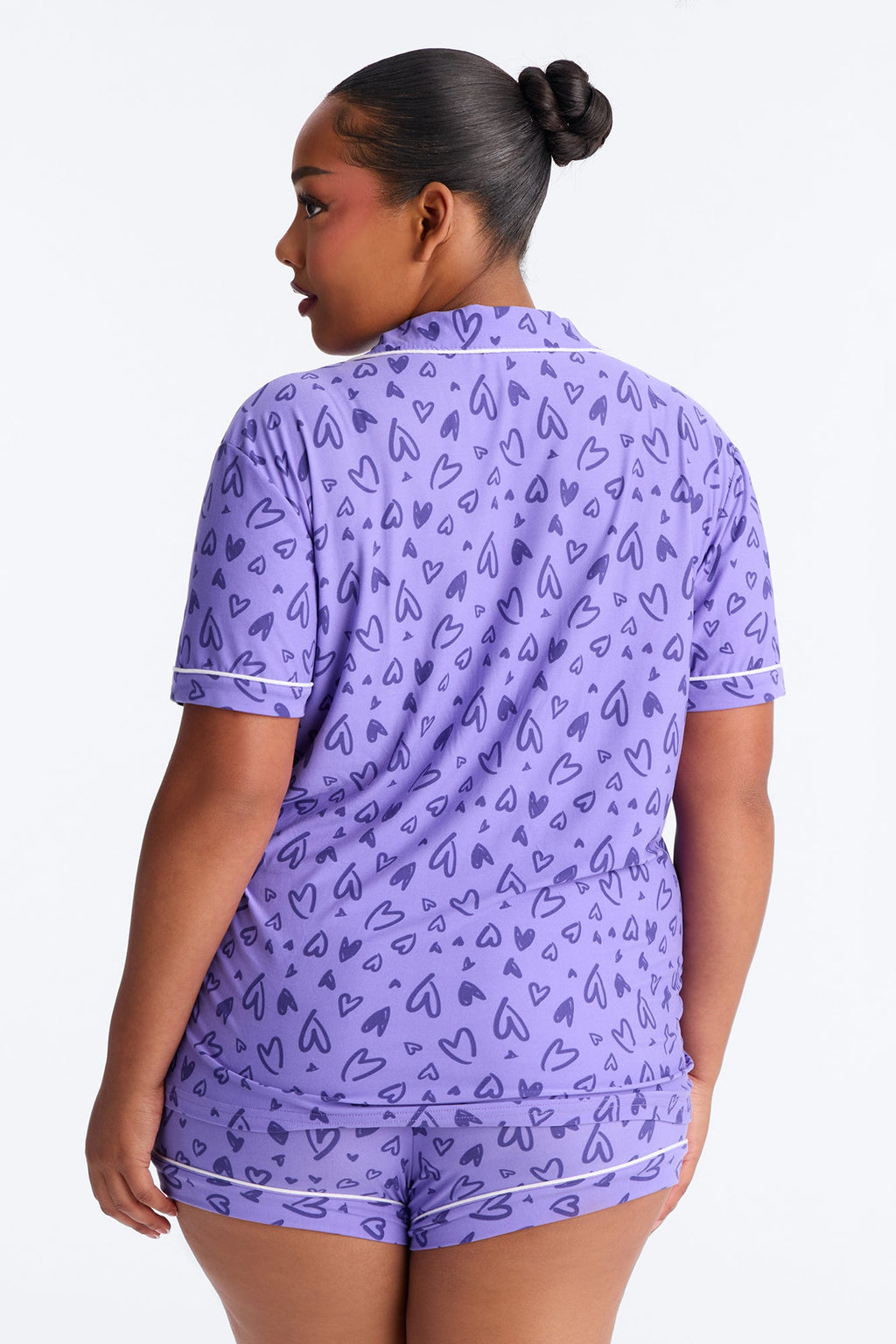 Love Everywhere Short Sleeve PJ Short Set - Purple