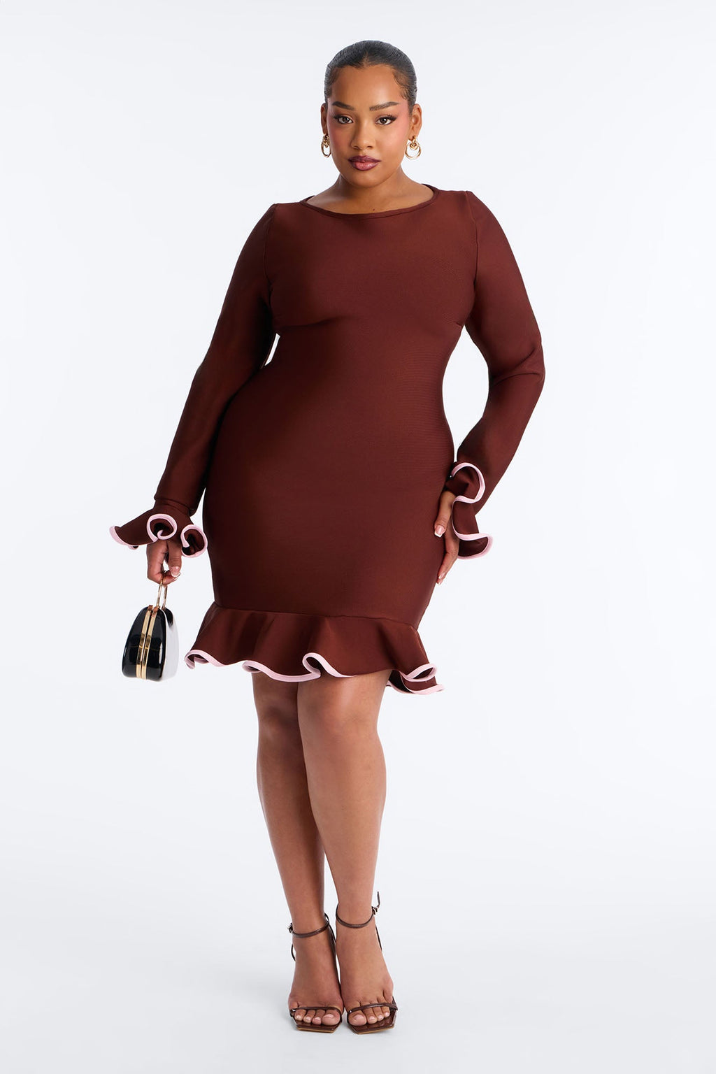 Maddie Bandage Mini Dress - Chocolate