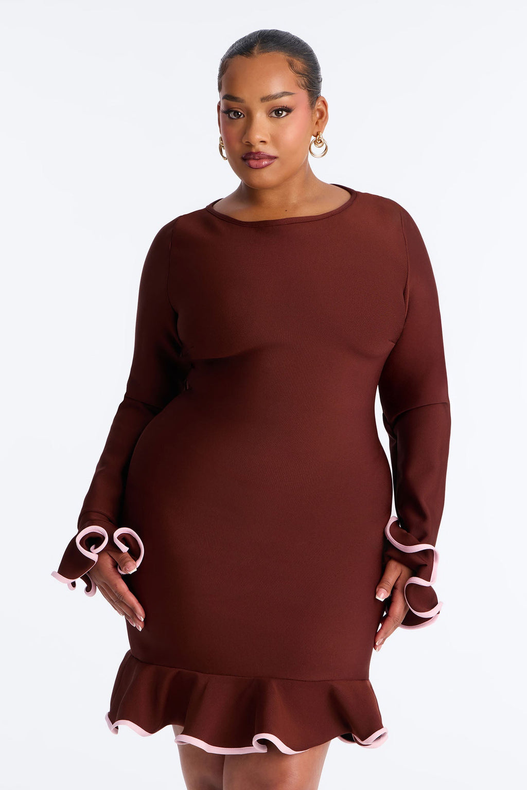 Maddie Bandage Mini Dress - Chocolate