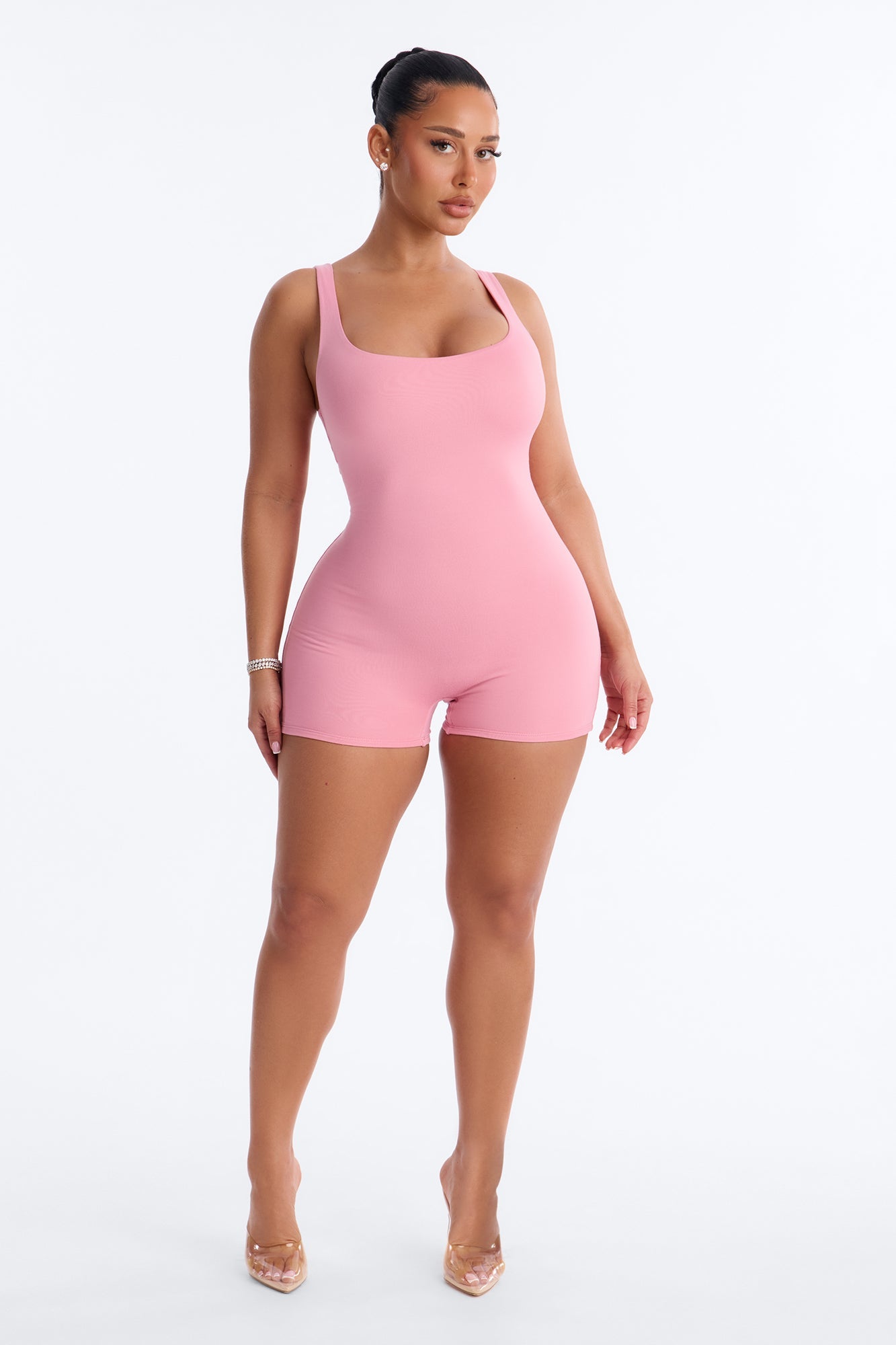 Full Form Double layer Romper - Pink