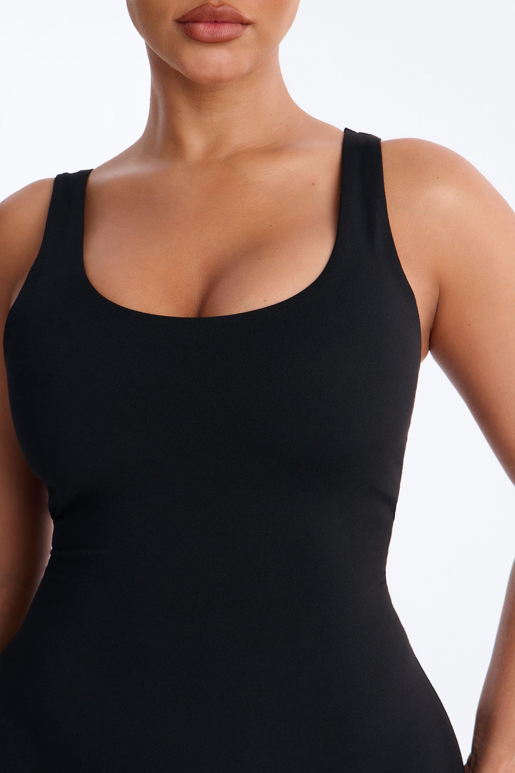 Malia Built In Bra Catsuit - Black