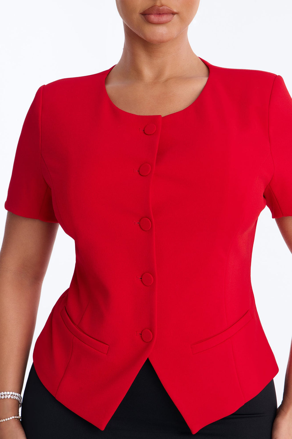 Mission Accomplished Short Sleeve Blazer - Red