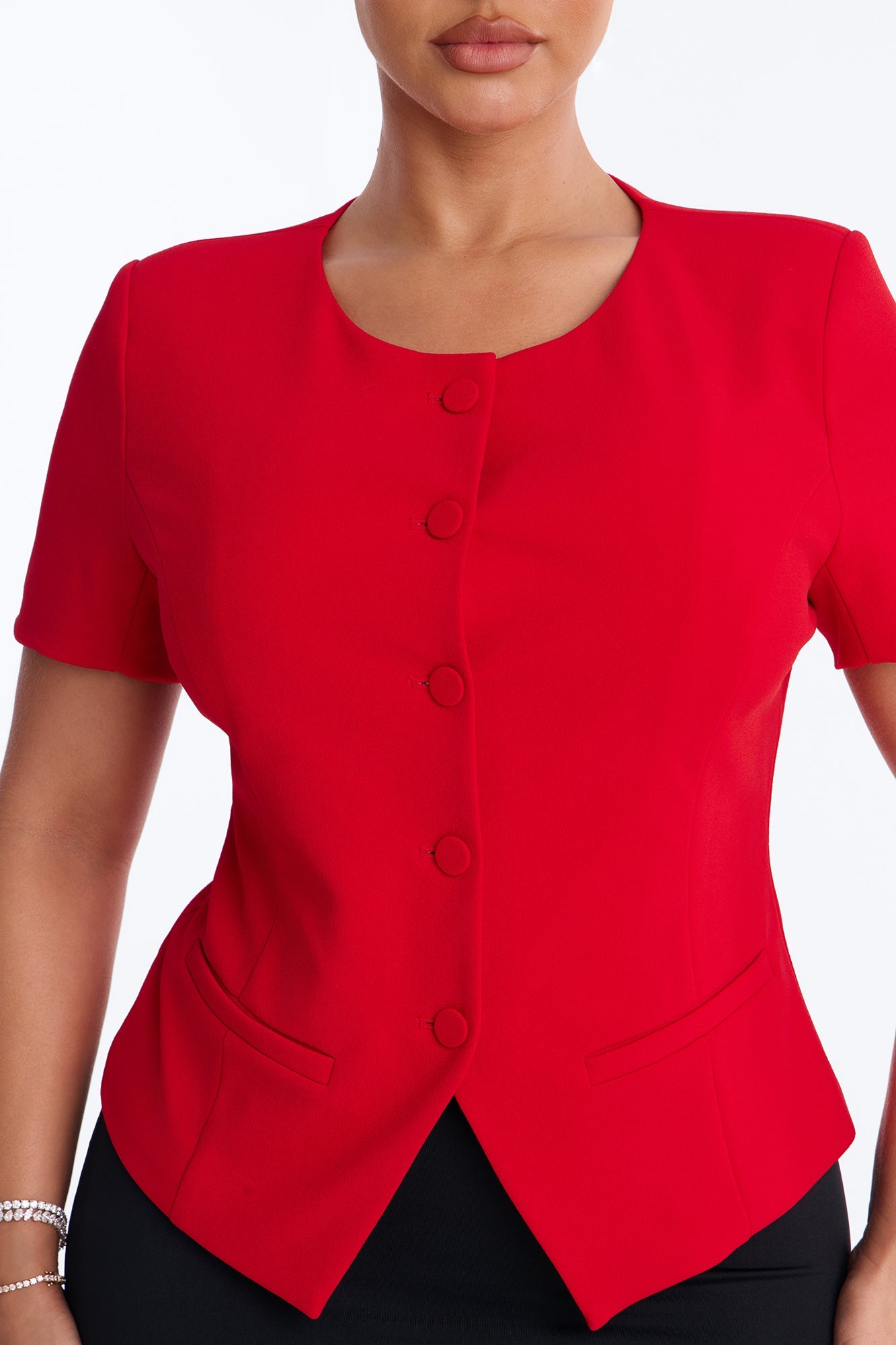 Mission Accomplished Short Sleeve Blazer - Red