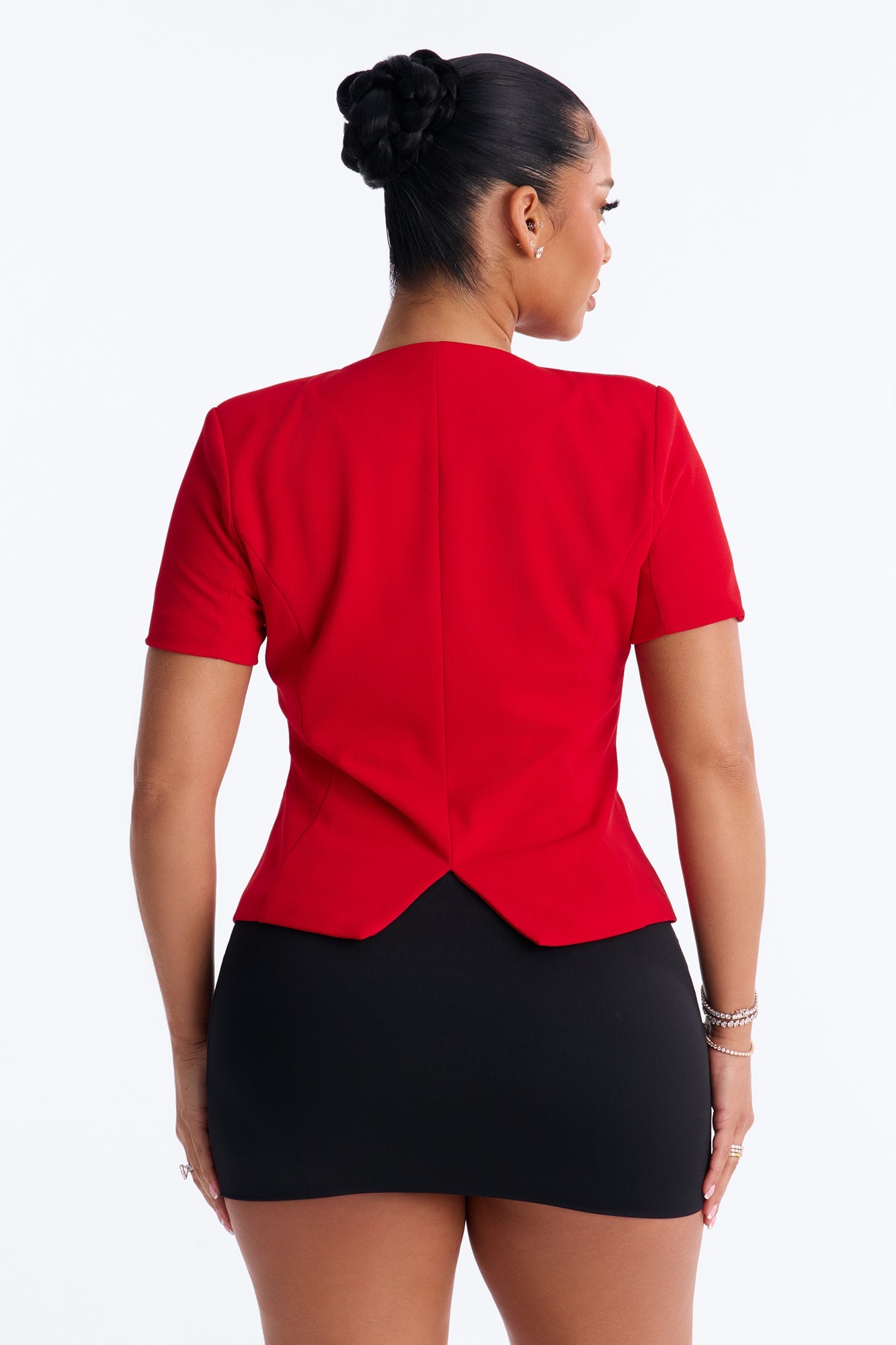 Mission Accomplished Short Sleeve Blazer - Red