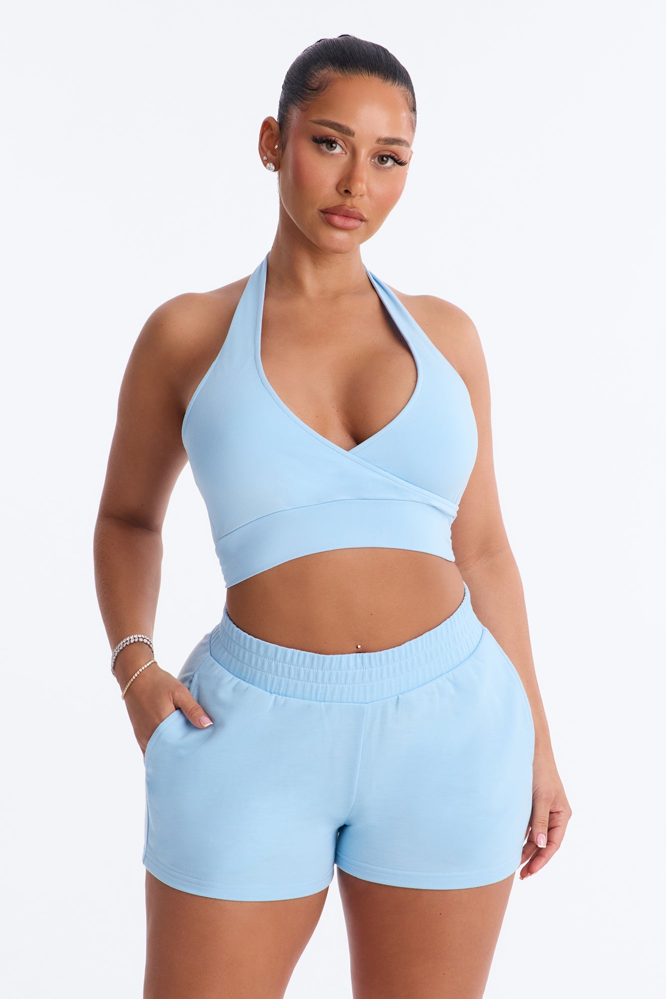 Fridah Sports Bra Short Set - Blue
