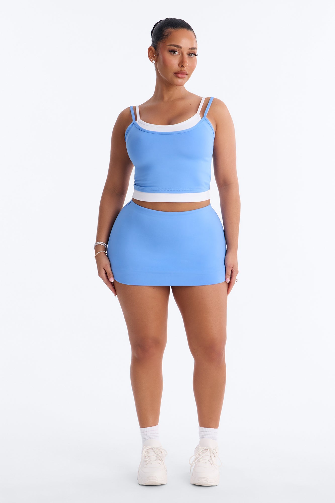 Claudia Mini Skirt Set - Blue