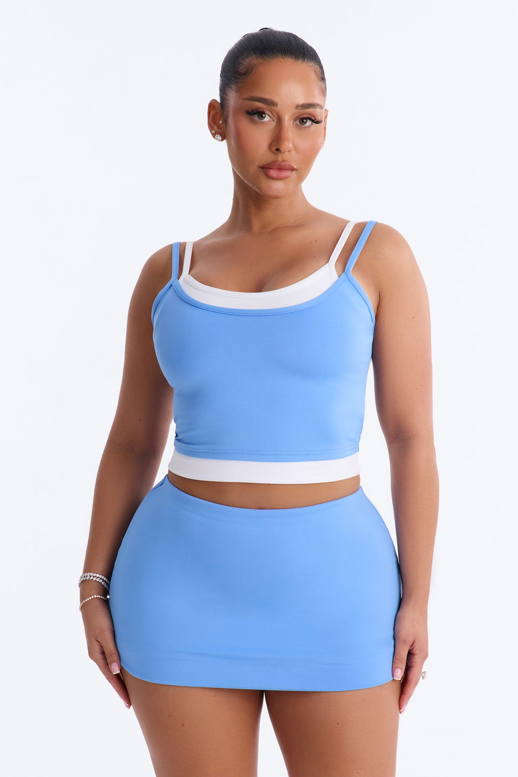 Claudia Mini Skirt Set - Blue