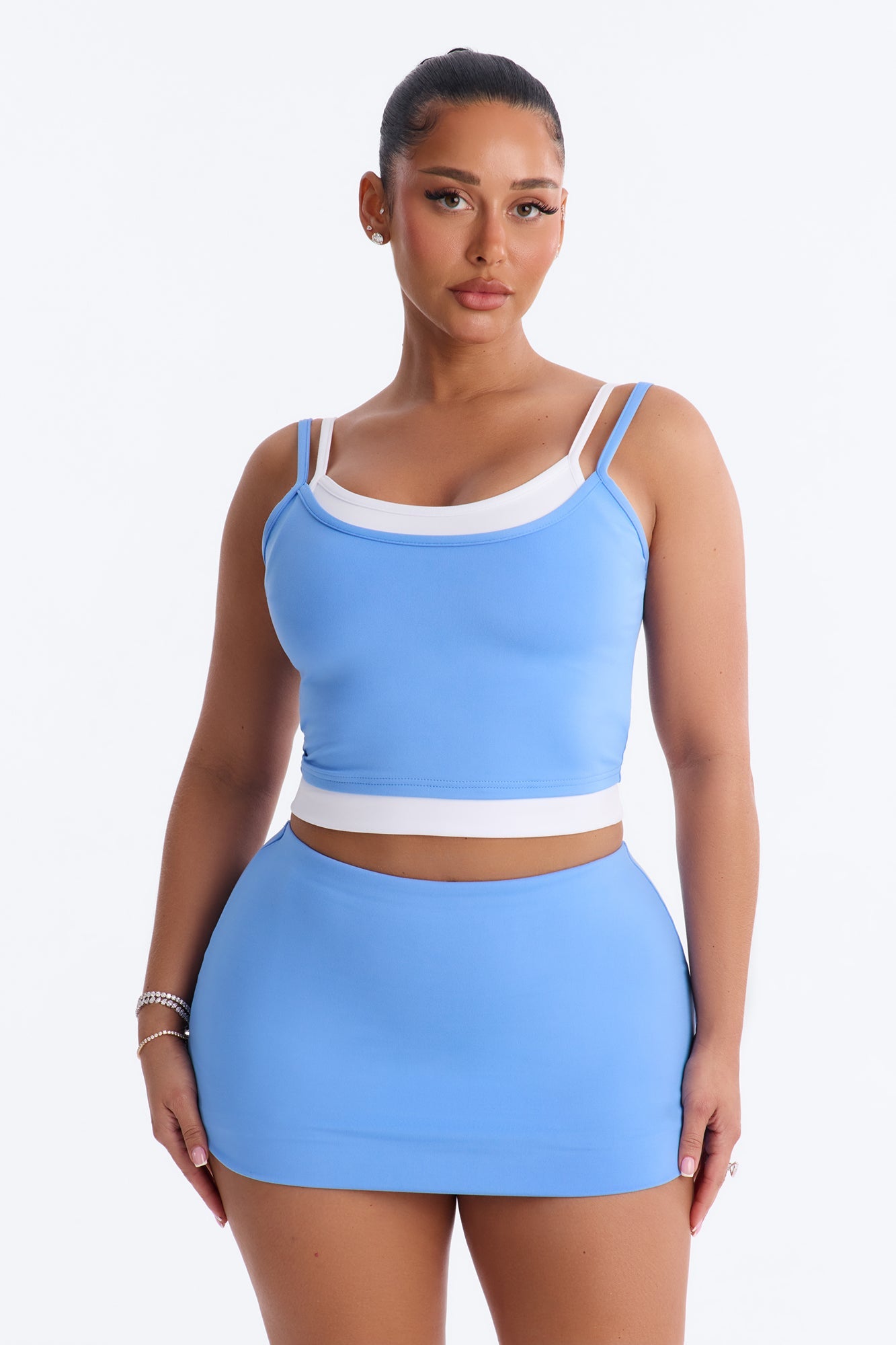 Claudia Mini Skirt Set - Blue