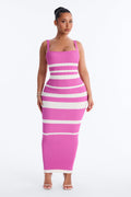 Cherry Pop Sweater Maxi Dress - Magenta