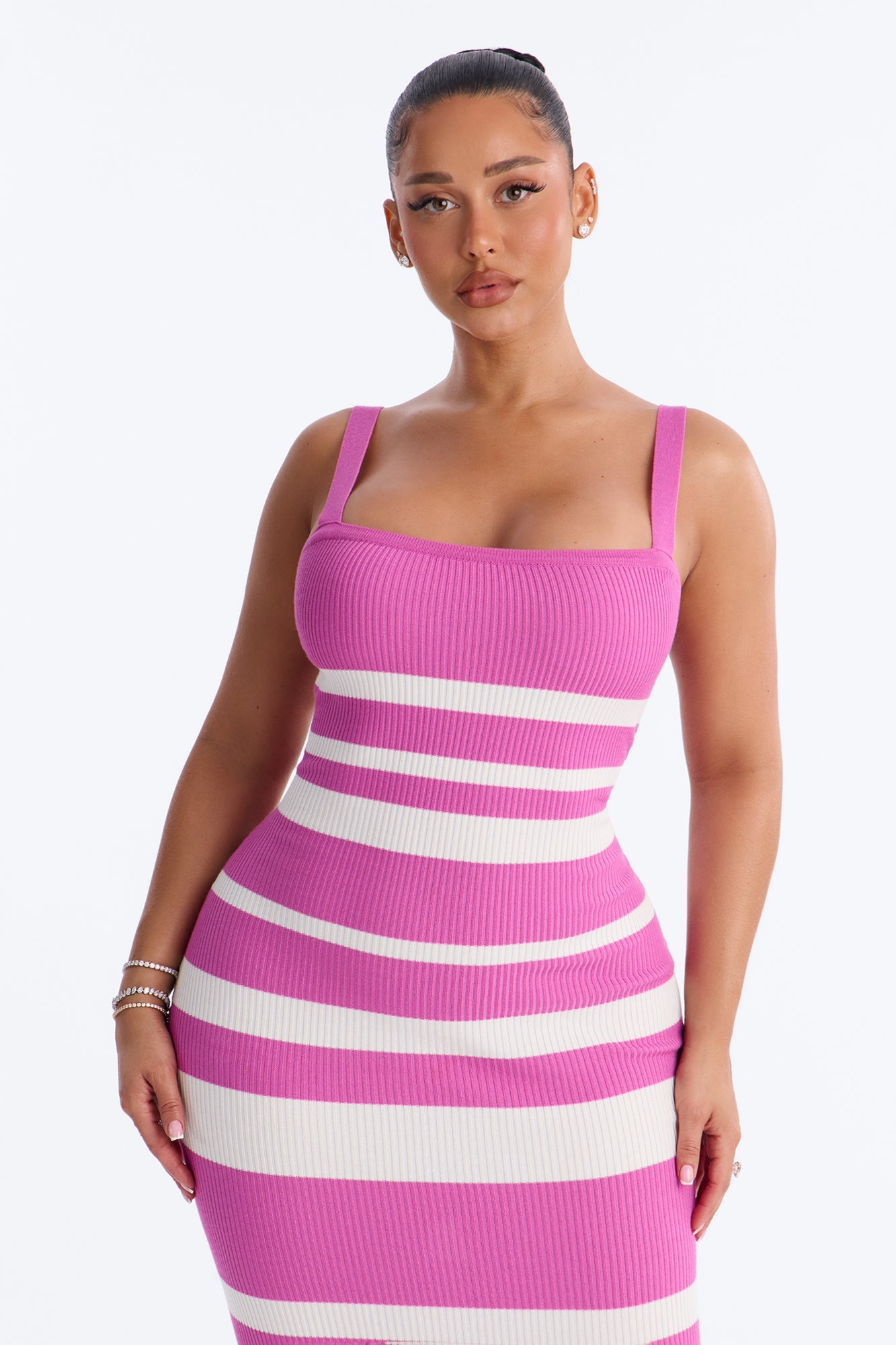 Cherry Pop Sweater Maxi Dress - Magenta