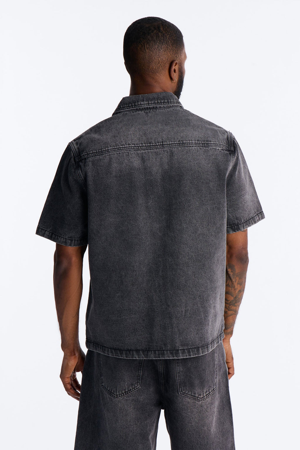 Been Blessed Denim Button Up Shirt - Black Wash