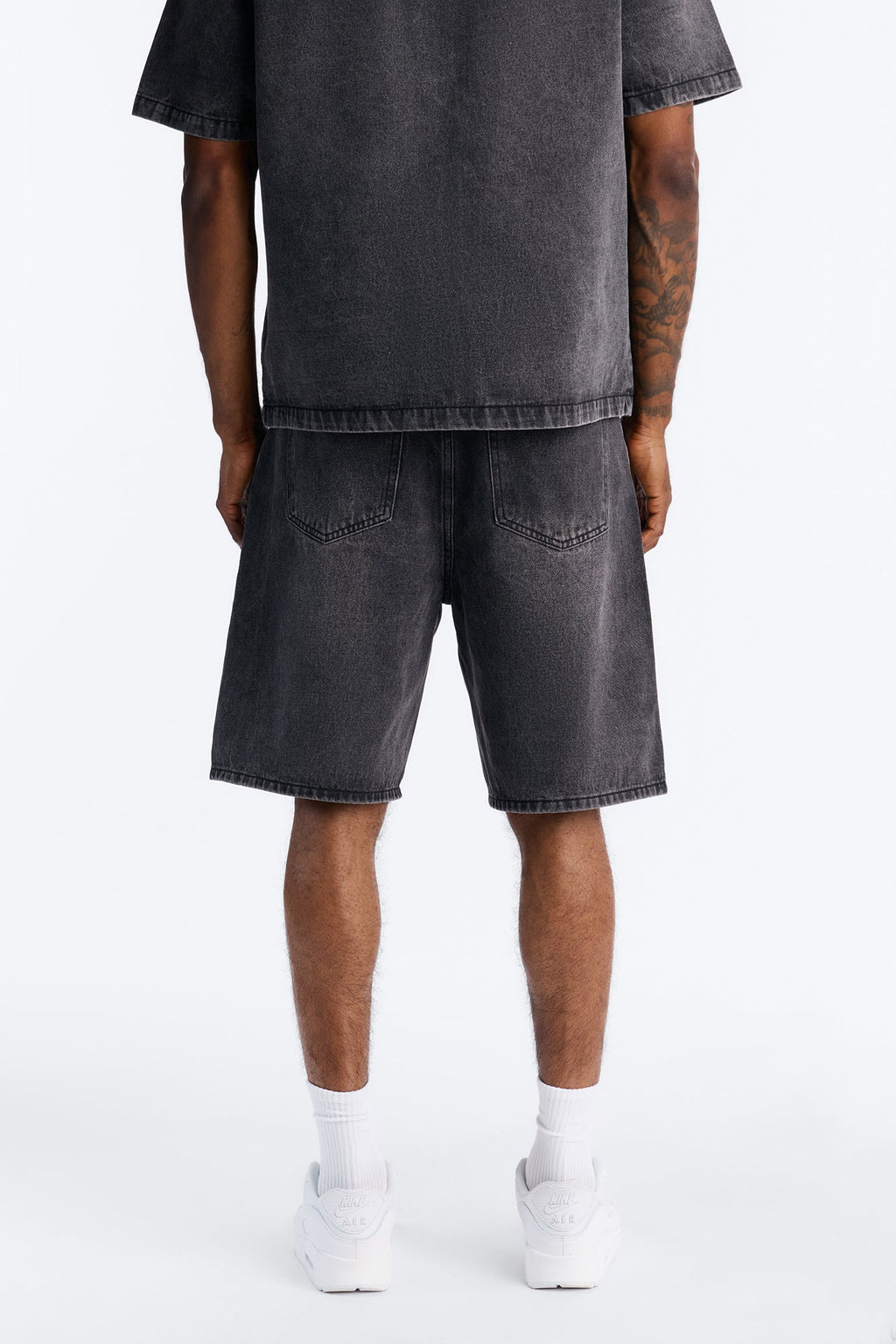 Relaxed Been Blessed Denim Shorts - Black Wash