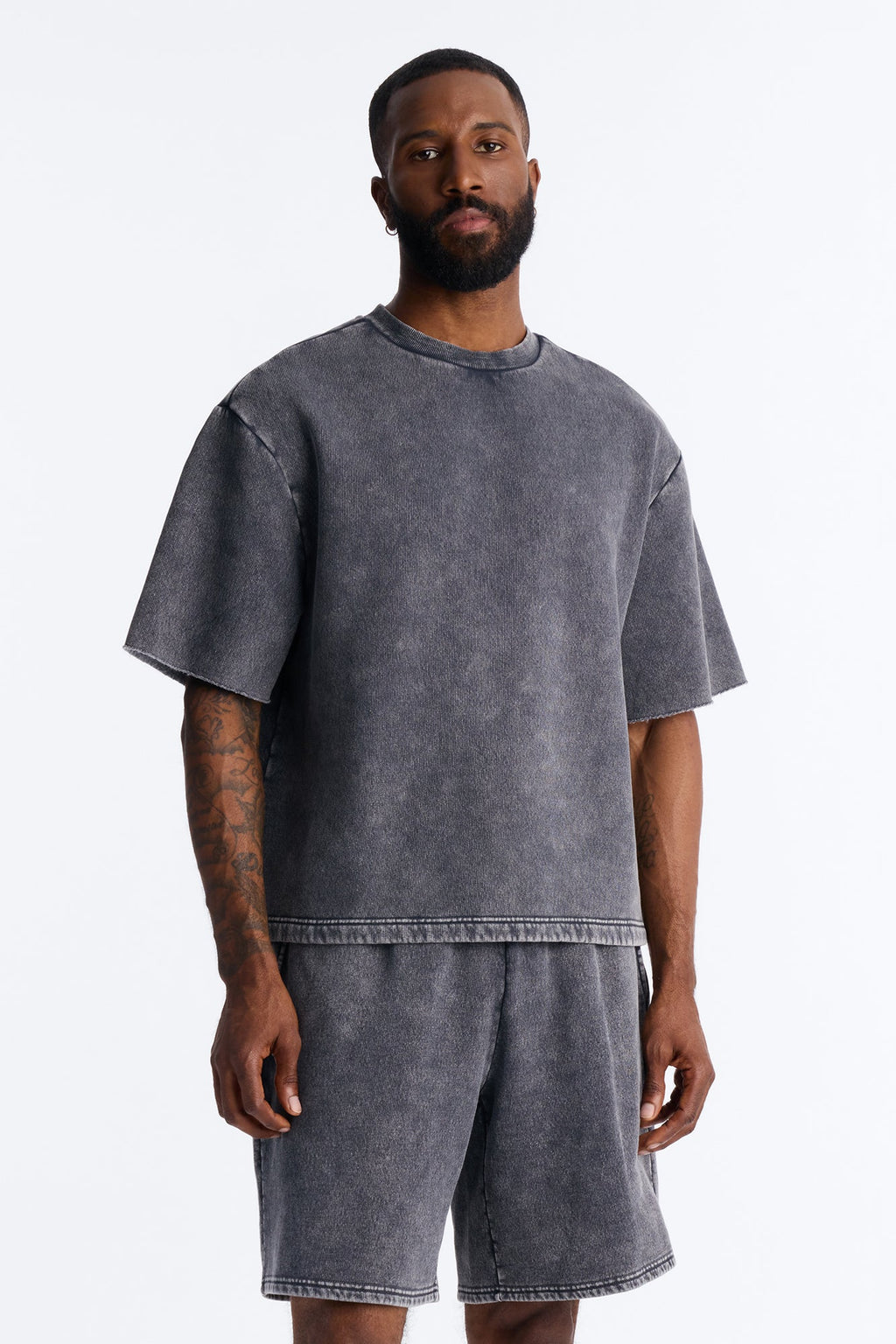 On The Go Washed Tee - Charcoal