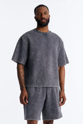 On The Go Washed Tee - Charcoal